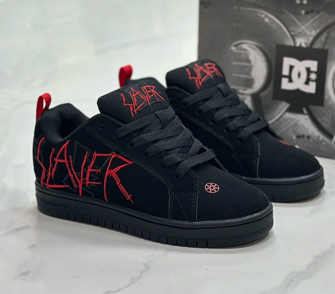 кроссовки slayer court graffik dc shoes,кроссовки dc slayer court graffik,кроссовки slayer,dc x slayer ct graffik shoes (black black red),кроссовки slayer court graffik спортивные dc shoes