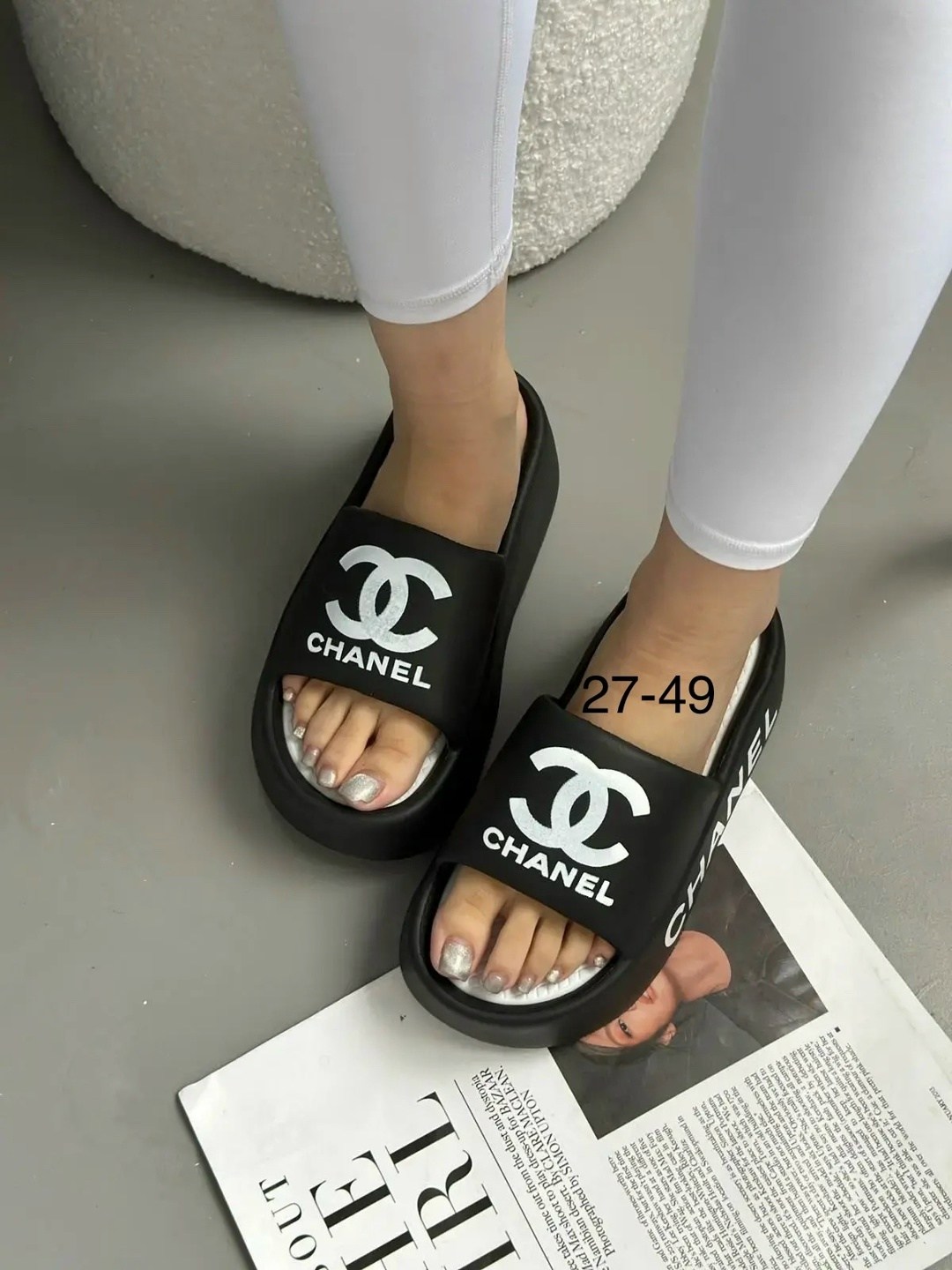 шлепанцы chanel,,шлепки chanel,тапочки для женщин в стиле chanel,женские шлепки