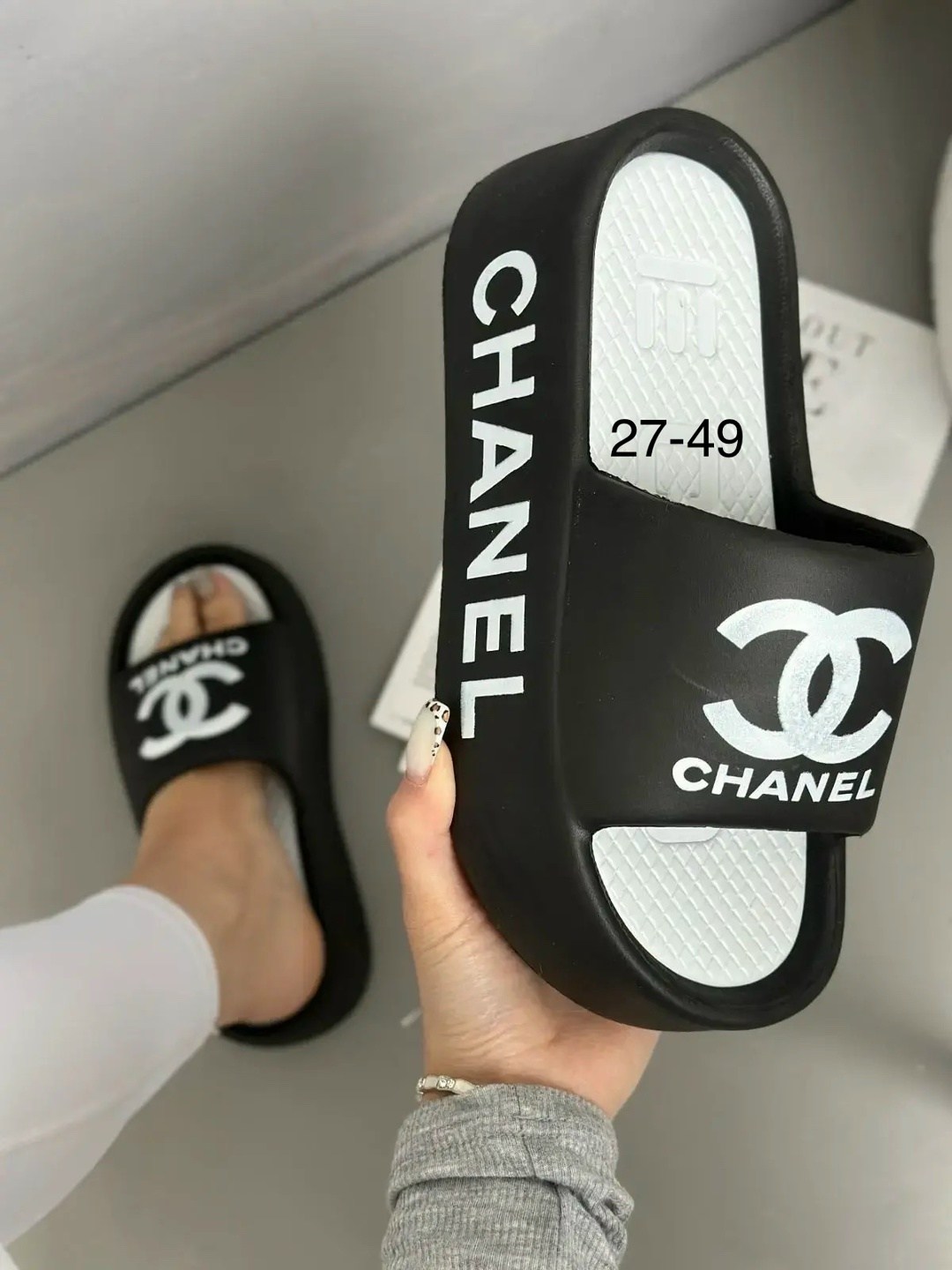 шлепанцы chanel,,шлепки chanel,тапочки для женщин в стиле chanel,женские шлепки