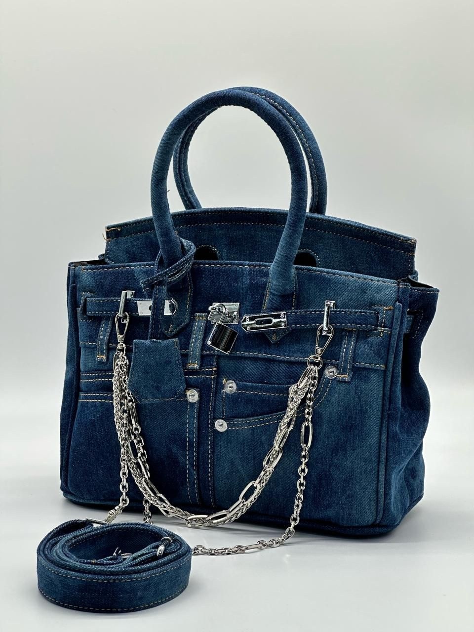 джинсовая сумка в стиле hermes birkin,джинсовая сумка в стиле hermes birkin diaya,сумка женская черная,джинсовая сумка в стиле биркин черная 35см,сумка