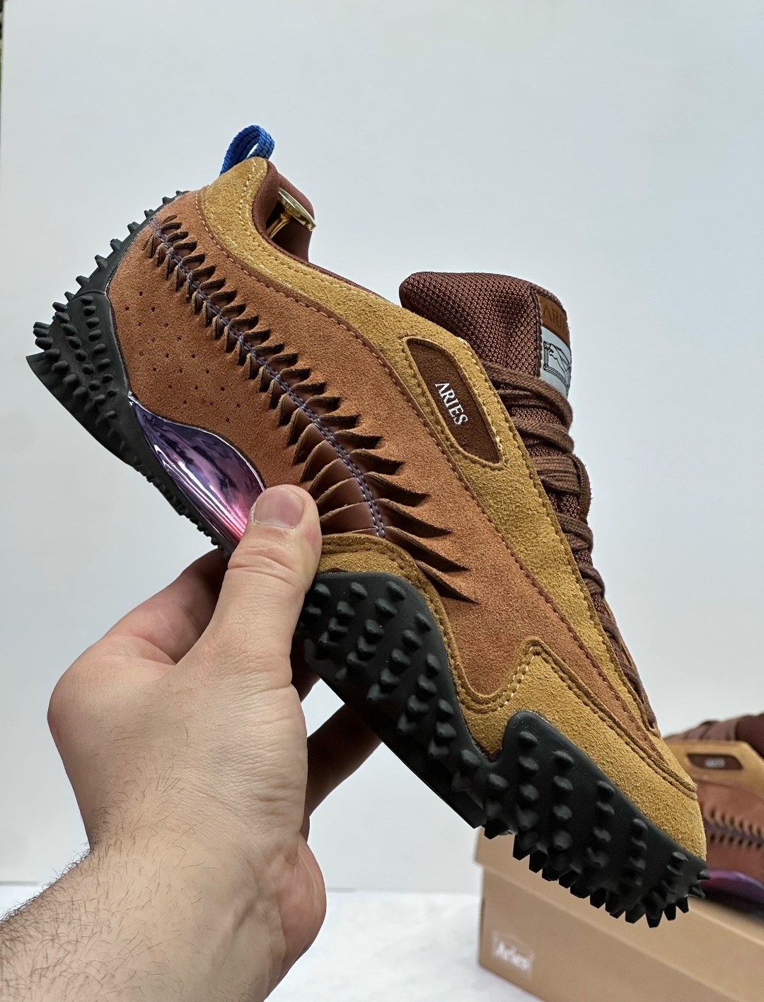 ,кроссовки puma,puma x aries mostro craft men's sneakers puma,puma mostro,мужские кроссовки puma aries x mostro из красного дерева и тика коричневые