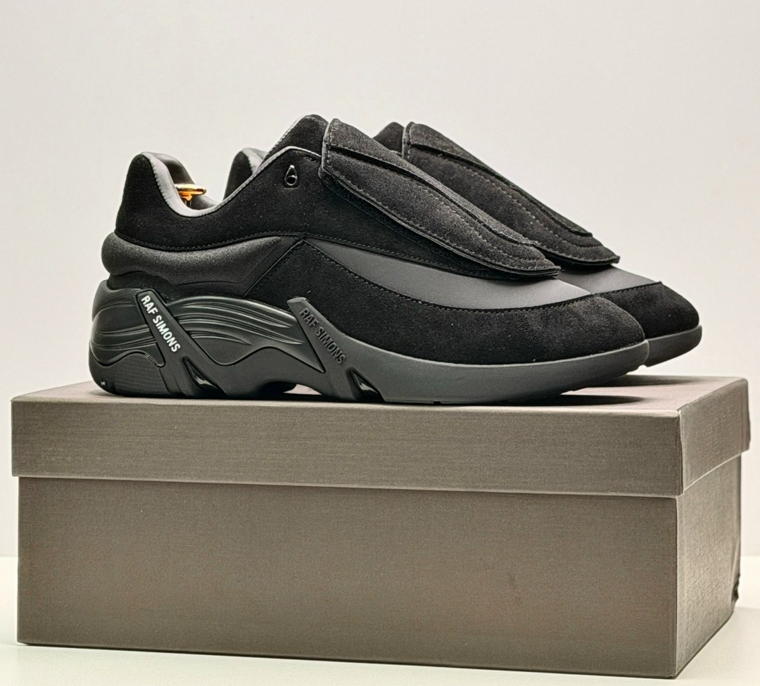 кроссовки raf simons antei,кроссовки raf simons,,raf simons черные замшевые низкие кроссовки,мужские кроссовки