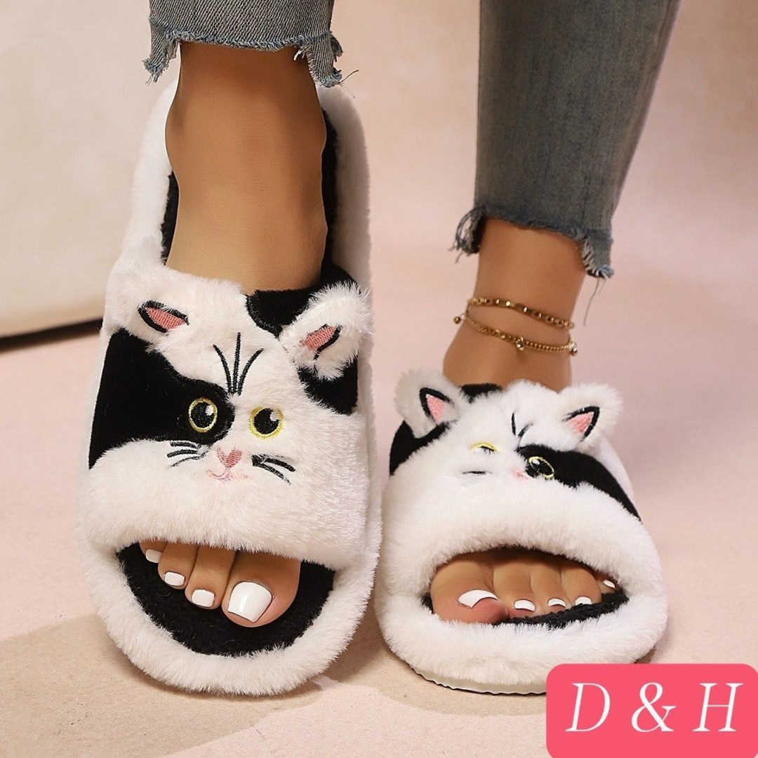 женские домашние тапочки,тапочки модные,cat slippers женские легкие пушистые домашние тапочки,домашние тапочки,тапочки для дома женские