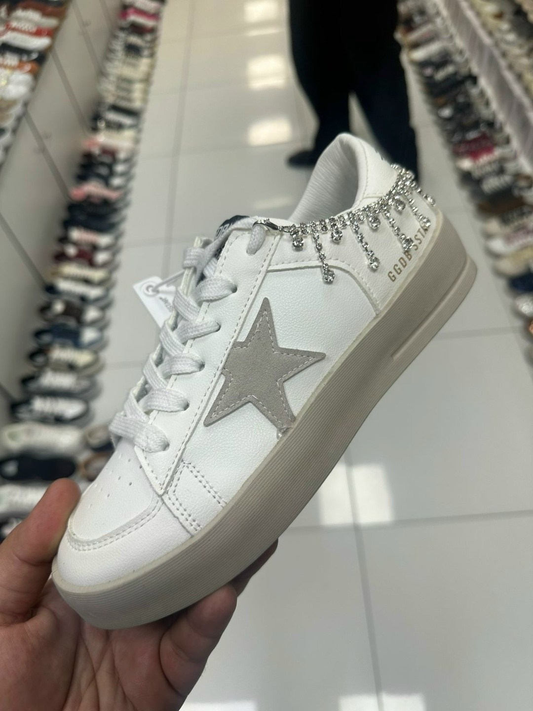 ,женские кожаные кроссовки golden goose super-star premium - white / silver,кожаные кеды golden goose superstar premium,женские кроссовки,golden goose кеды