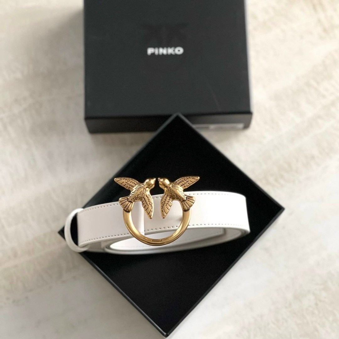ремень pinko,женский ремень pinko,кожаный ремень с пряжкой pinko love bird,ремень пинко с птичками белый,ремень женский кожаный pinko