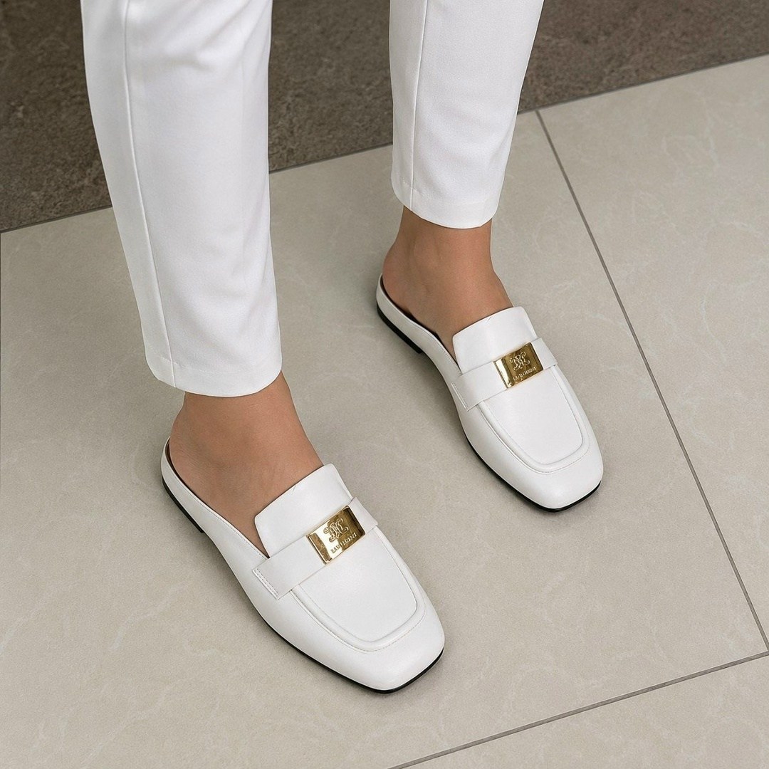 ,мюли hermes,мюли женские,мужские мюли,женские кожаные мюли hermes groupie белые