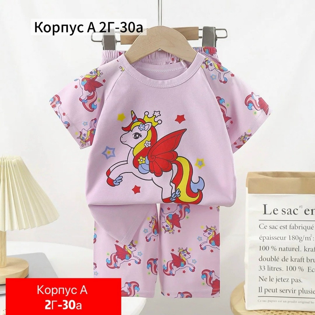 пижама из хлопка детская,комплект пижама,пижама девочек,детская пижама,пижама из двух предметов