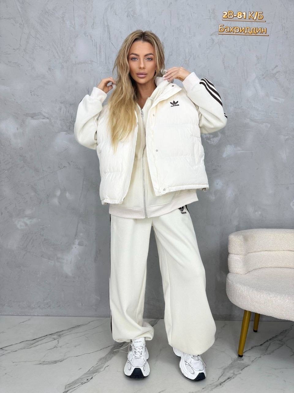 костюм женский тройка теплый с жилетом,спортивный костюм женский тройка balenciaga adidas,спортивные костюмы женские,костюм спортивный,женский костюм тройка