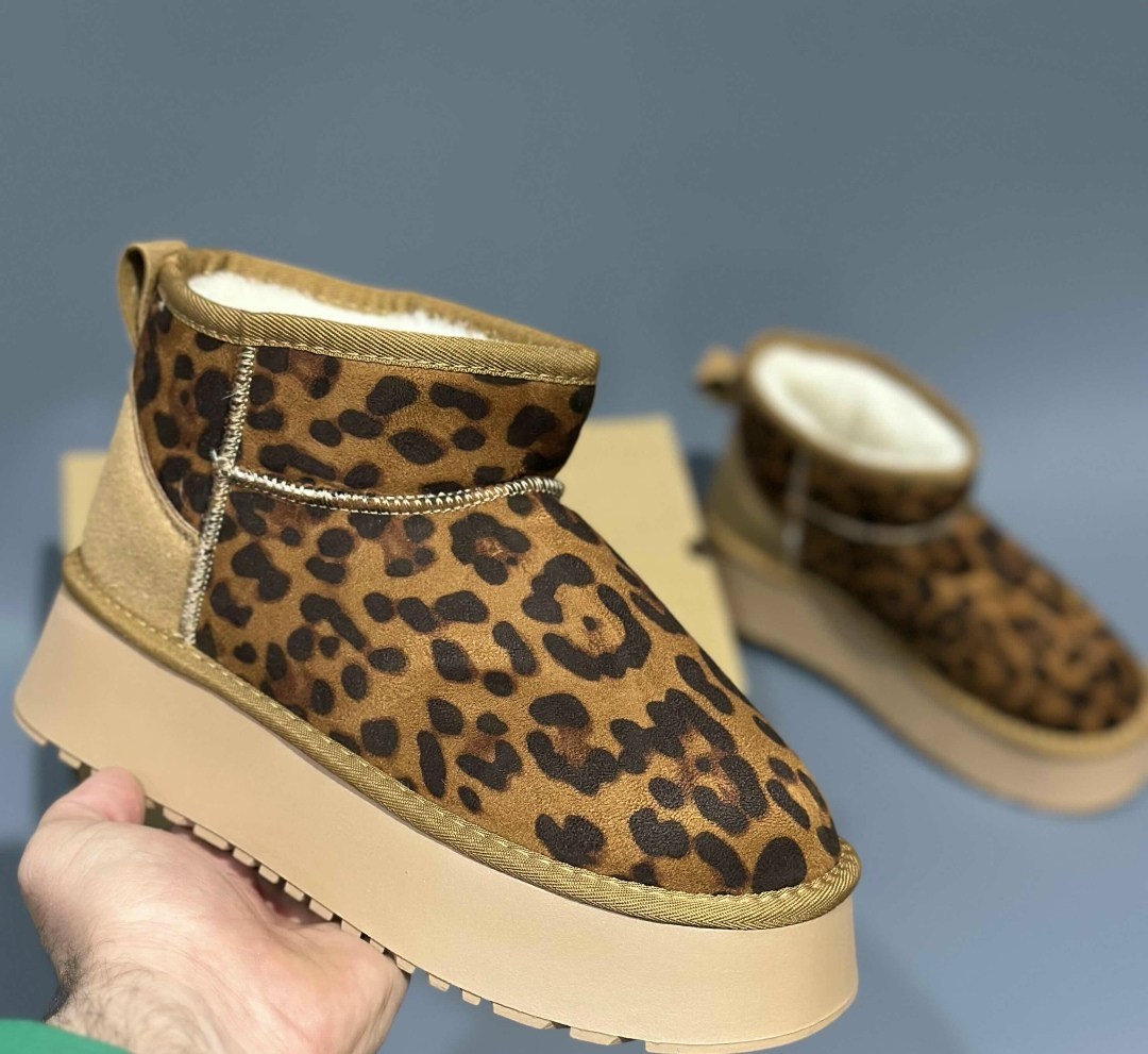 ,угги женские,угги,леопардовые угги,женские зимние угги с леопардовым принтом