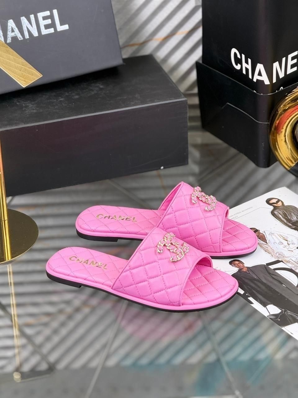 шлепки шанель,шлепанцы женские,шлепанцы chanel,,бежевые шлепки шанель