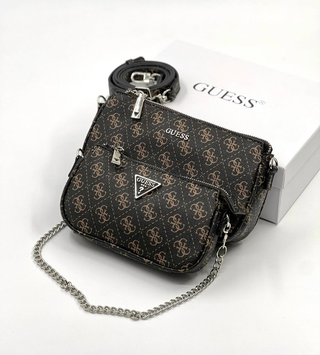 сумка через плечо guess noelle,женская сумка guess,сумка guess noelle,сумка guess,guess noelle dbl pouch crossbody