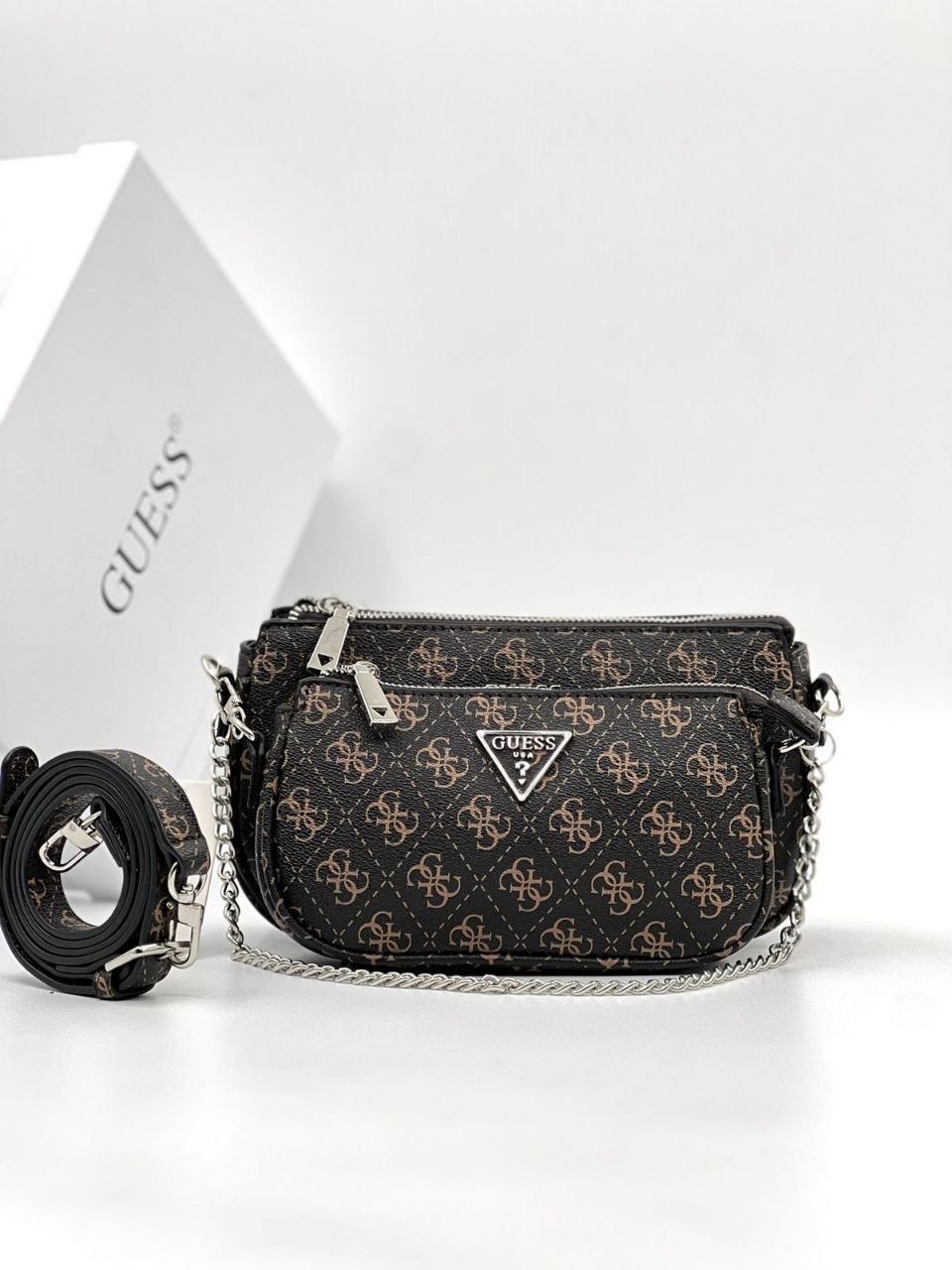 сумка через плечо guess noelle,женская сумка guess,сумка guess noelle,сумка guess,guess noelle dbl pouch crossbody