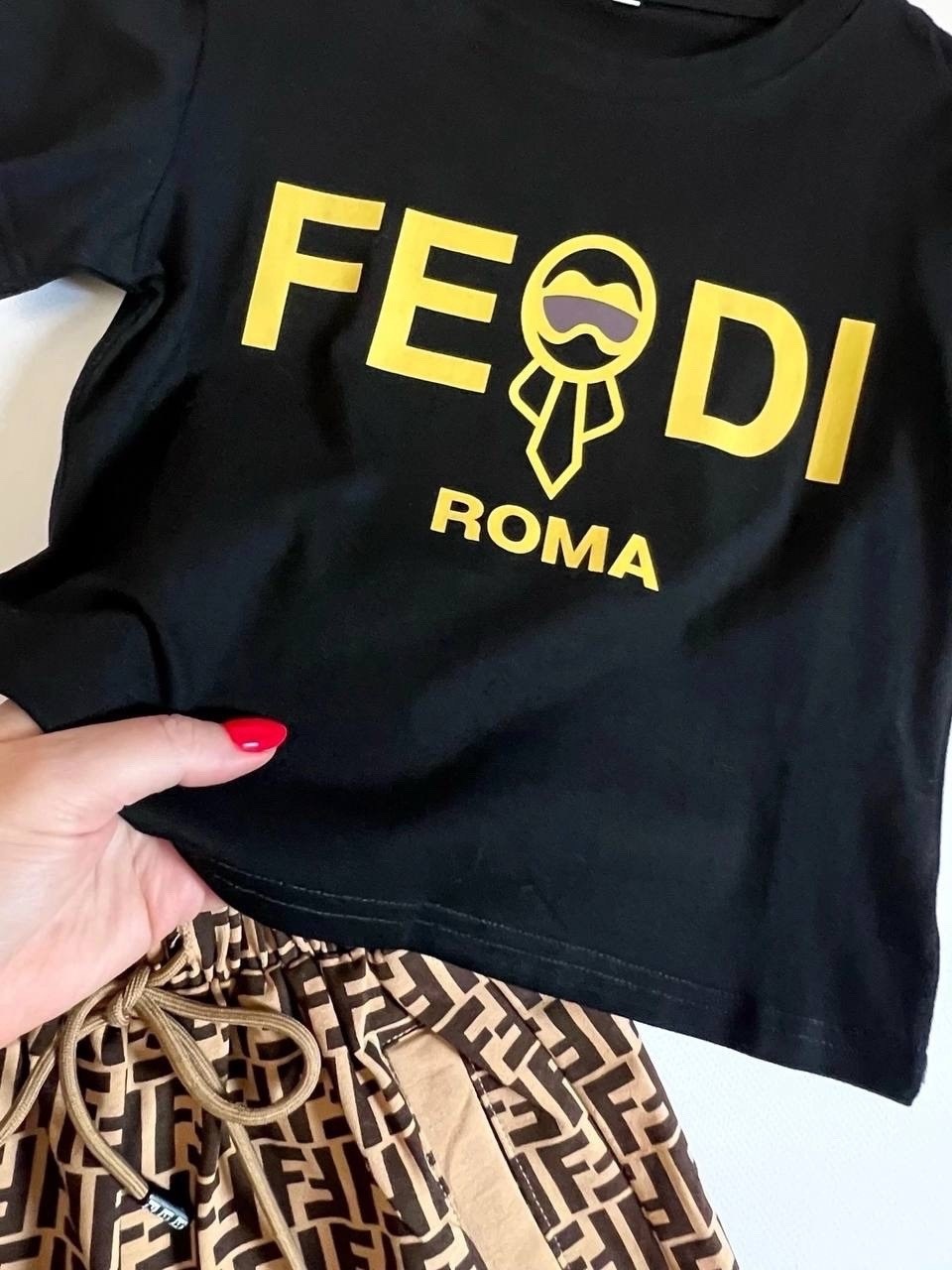 футболки для мальчика,fendi fendi,футболка fendi,одежда мальчика,fendi fila roma футболка