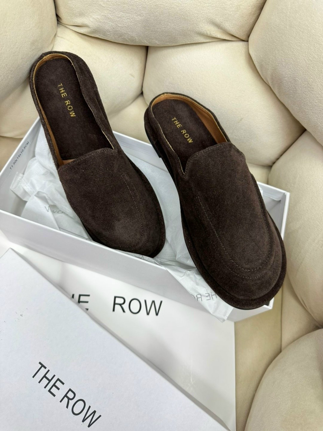 лоферы замшевые,женские замшевые коричневые лоферы the row с мехом,,мюли замшевые,лоферы the row