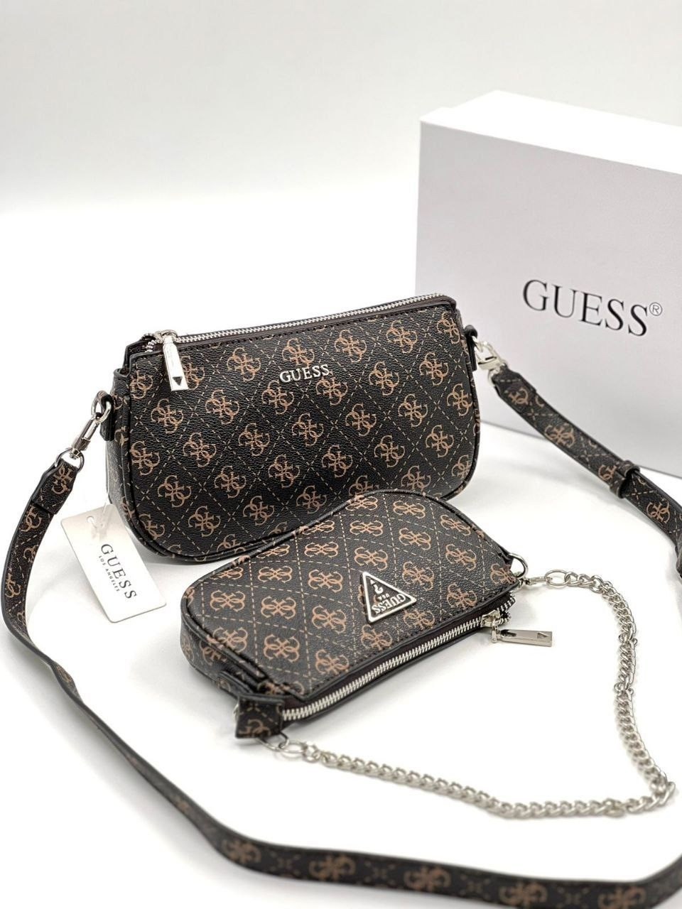 сумка через плечо guess noelle,женская сумка guess,сумка guess noelle,сумка guess,guess noelle dbl pouch crossbody