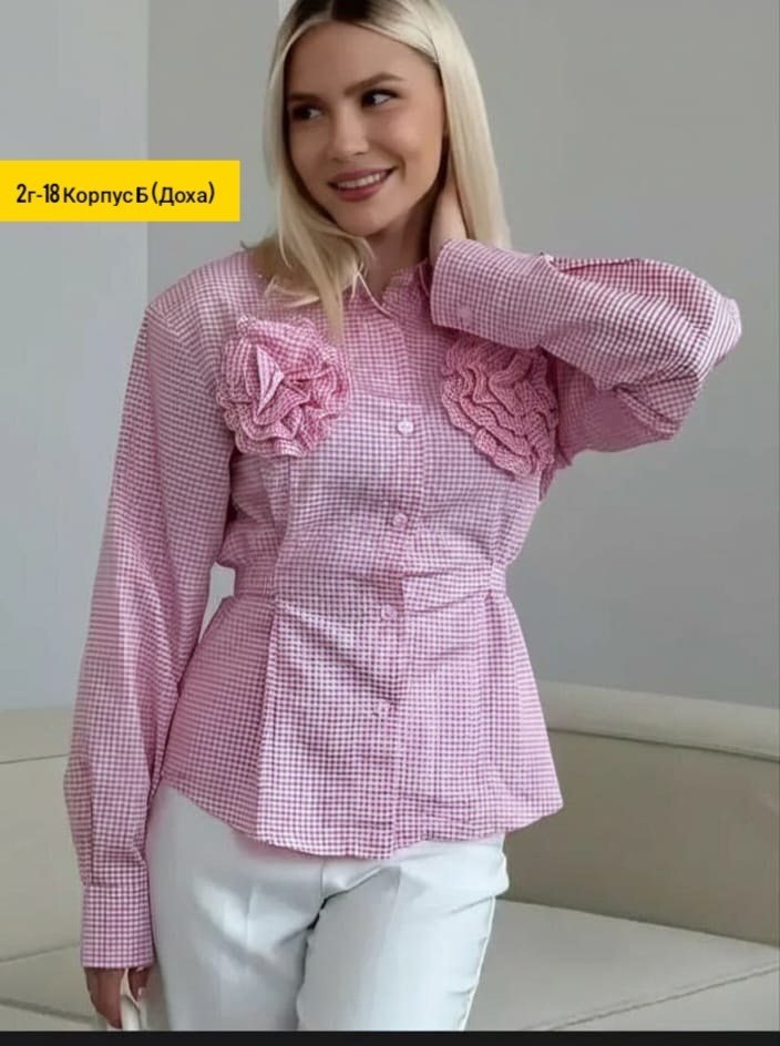 женская рубашка,блузка в клетку,блузка с розой,блузка для девочек,блузка рубашка