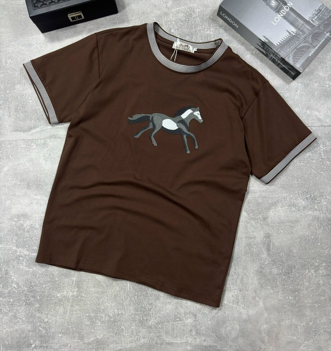 футболка hermes,мужская футболка,футболка с лошадьми,мужская футболка hermes,футболки брендовые