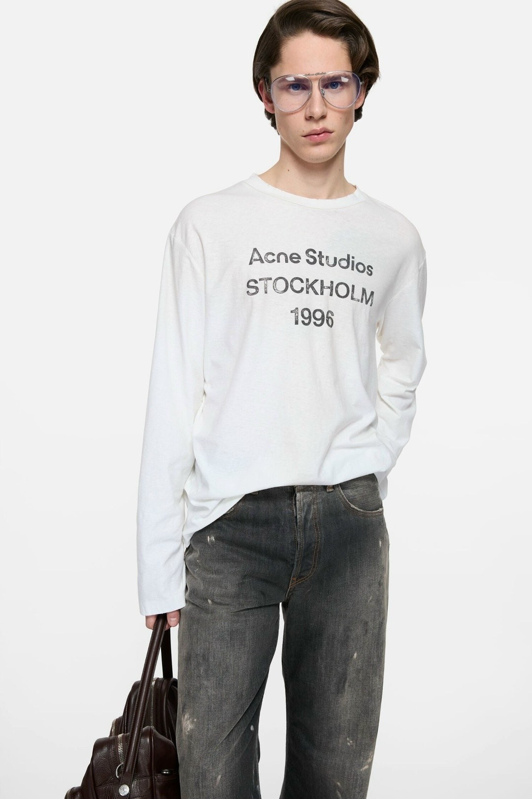 лонгслив acne studios stockholm 1996,лонгслив acne studios,acne studios stockholm 1996,футболка с длинным рукавом с принтом off-white acne studios,лонгслив acne studios стокгольм 1996
