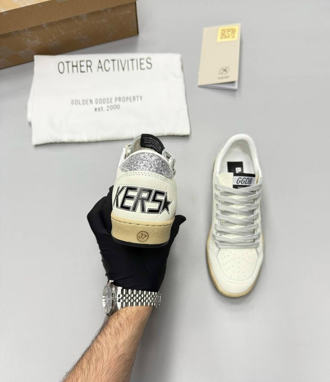 кроссовки golden goose,кеды golden goose,кроссовки,golden goose кеды ball star с блестками белый,golden goose