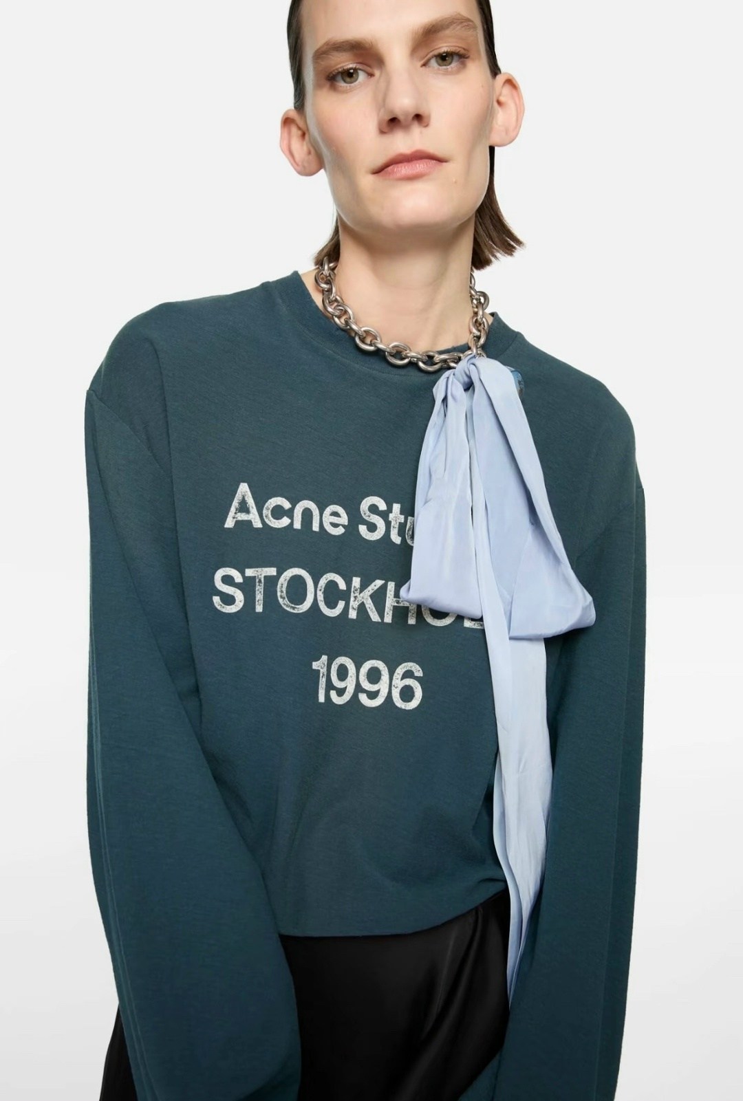 acne studios stockholm 1996,acne studios stockholm,свитшот серый,женский свитшот,acne studios футболка