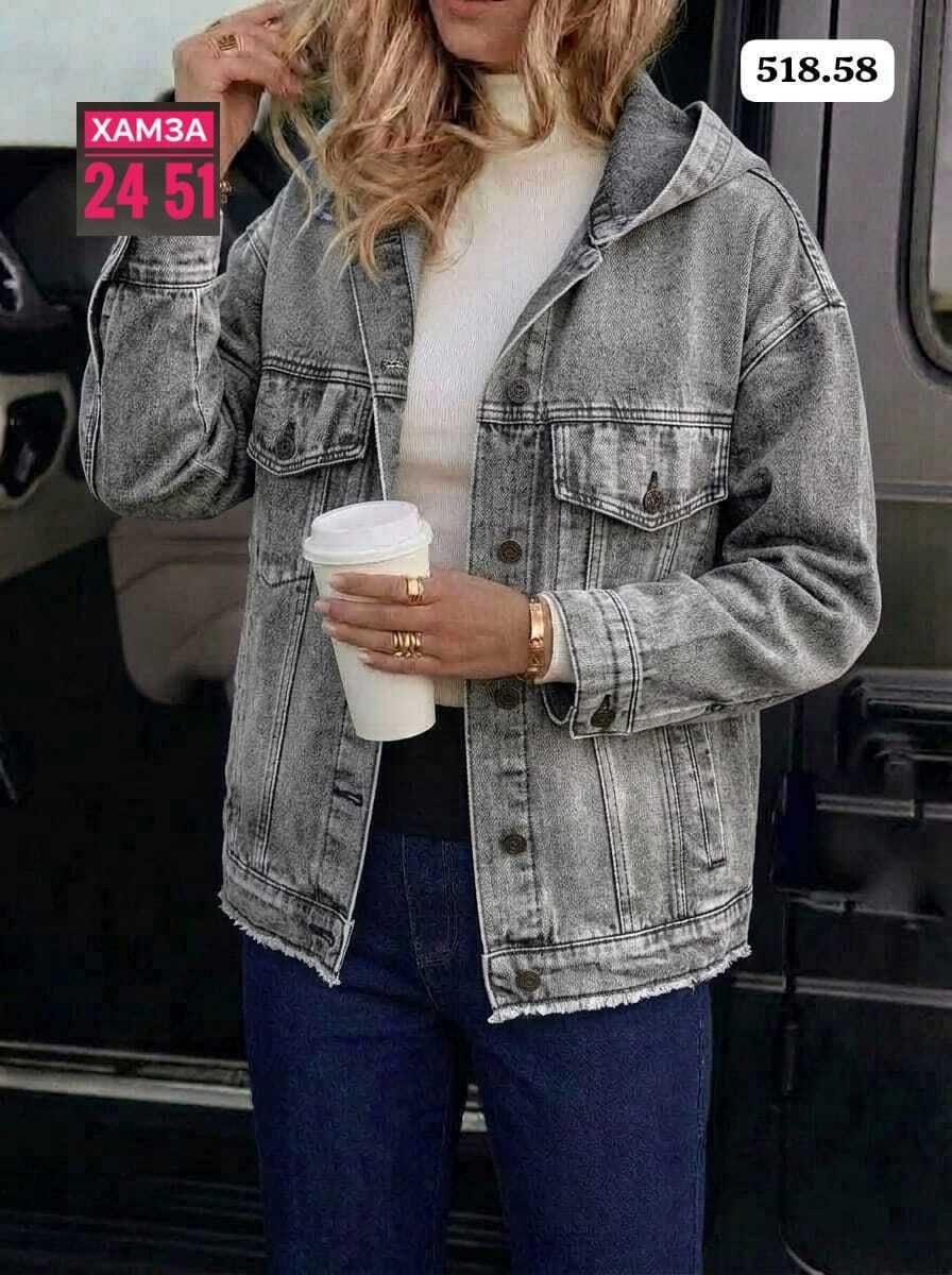 женская джинсовая куртка,куртка джинсовая lrzbs jeans,джинсовая куртка,джинсовая куртка с капюшоном,свободная джинсовая куртка