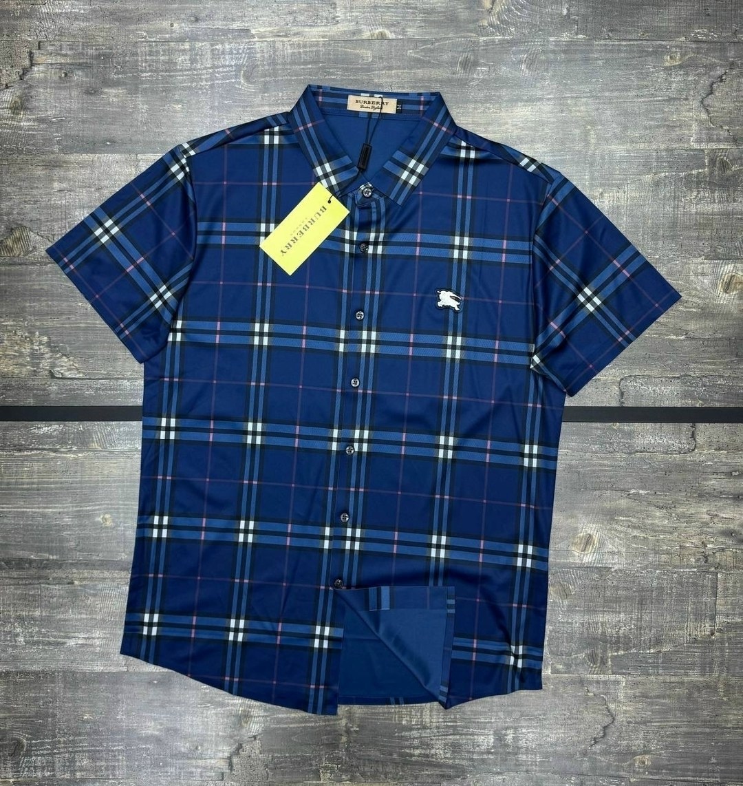 burberry рубашка,рубашка в клетку с короткими рукавами burberry,рубашка burberry мужская,burberry shirt,рубашка мужская