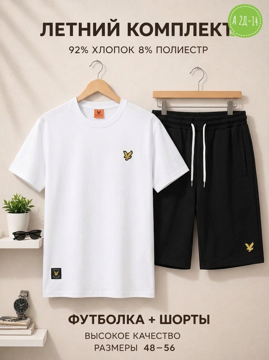 комплект шорты и футболка,футболка с шортами,летние костюмы,шорты мужские,костюм классический