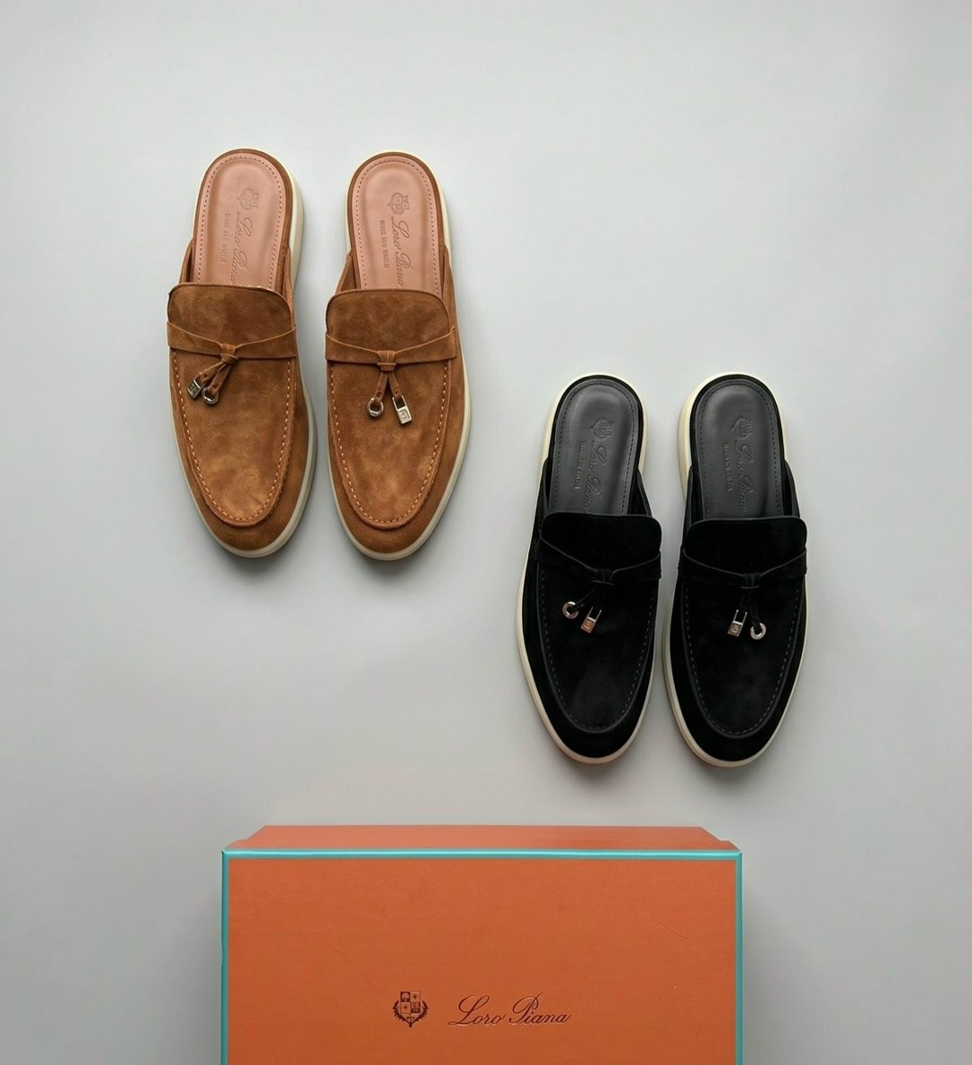 ,loro piana лоферы,мюли женские,мюли loro piana,замшевые лоферы