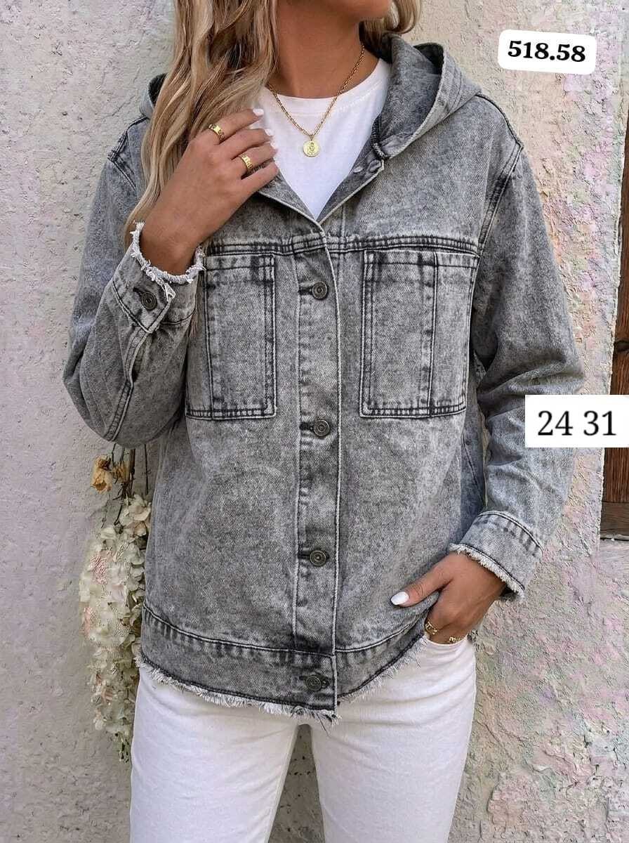женская джинсовая куртка,куртка джинсовая lrzbs jeans,джинсовая куртка,свободная джинсовая куртка,джинсовая куртка с капюшоном