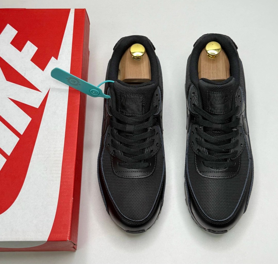 кроссовки nike air max 90,кроссовки air max 90 кожа nike черный,кроссовки,кроссовки nike air max 90 black,кроссовки мужские nike air max 90