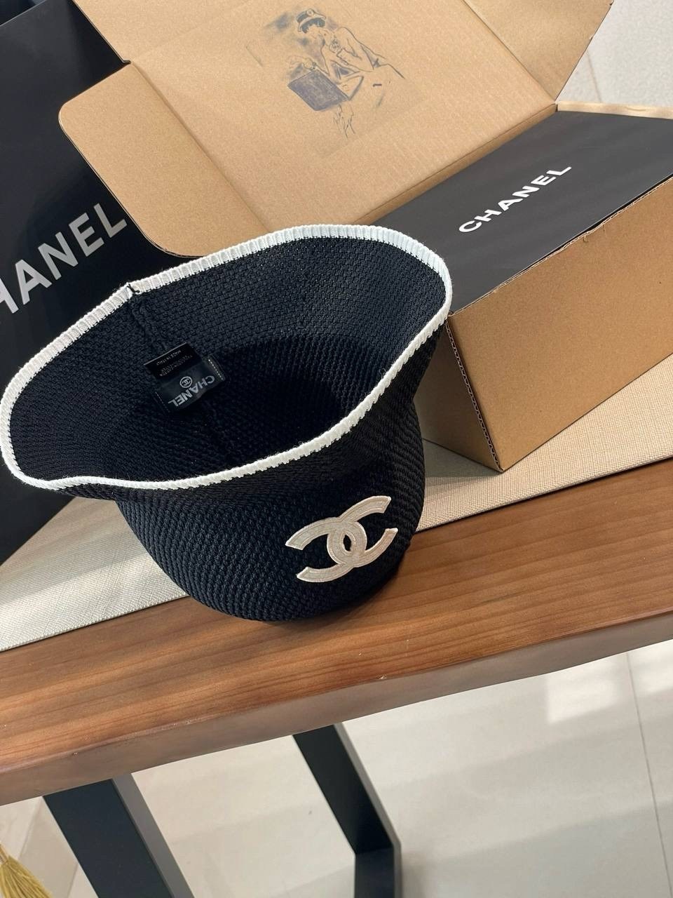 шапка chanel,шляпа chanel,панама шанель,головной убор шанель,бейсболка chanel