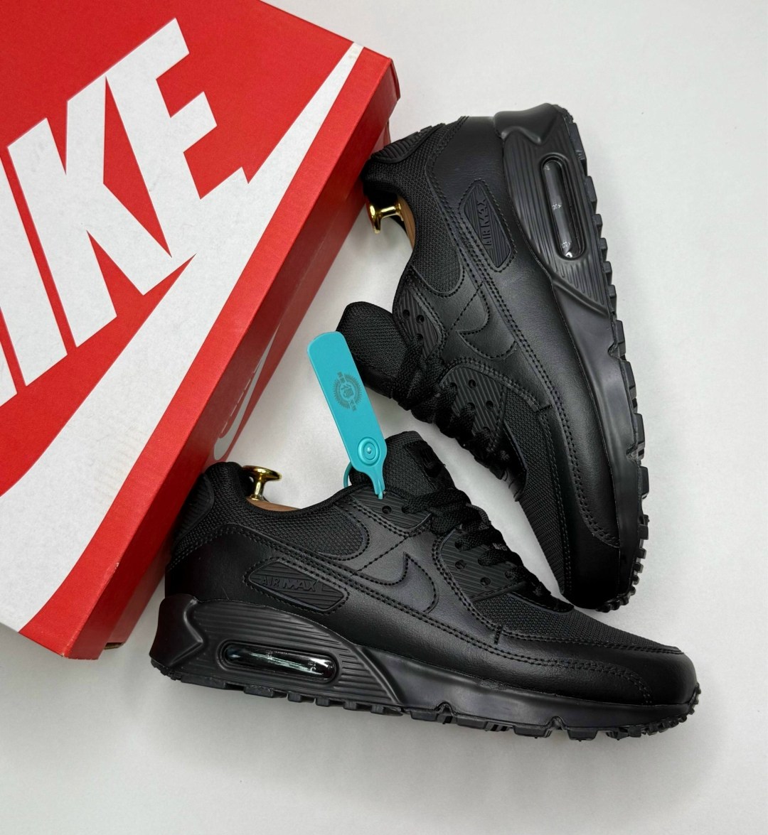 кроссовки nike air max 90,кроссовки air max 90 кожа nike черный,кроссовки,кроссовки nike air max 90 black,кроссовки мужские nike air max 90