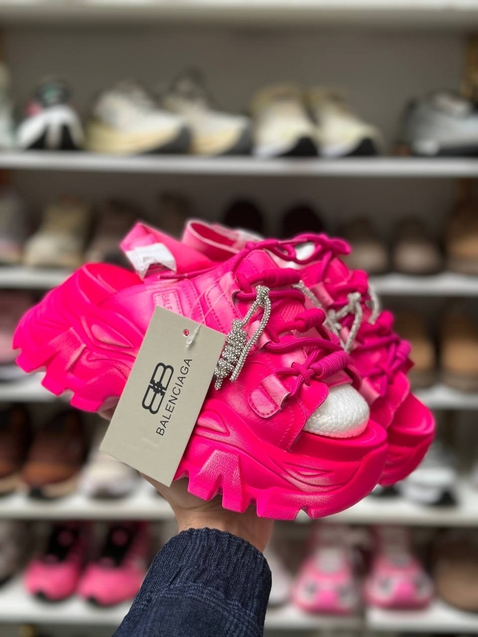 ,кроссовки женские balenciaga,женские кроссовки,розовые кроссовки,кроссовки на платформа