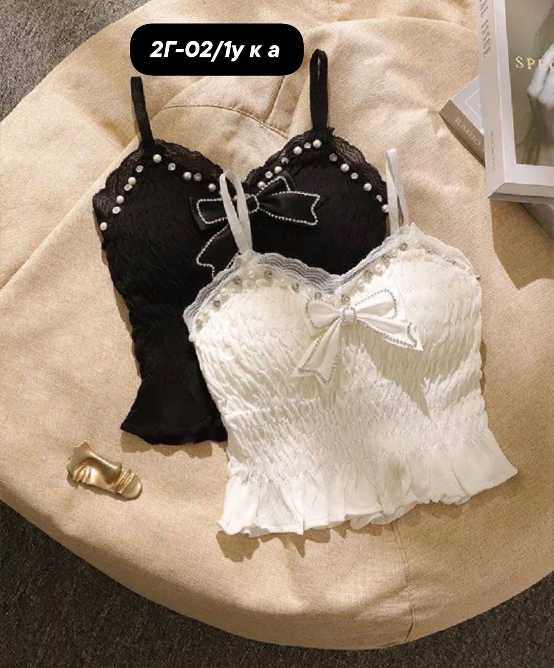 топ с атласным бантиком и жемчужинами h. h. fashion,топ с бантом,женские топы,топ кружевной,кружевной топ женский