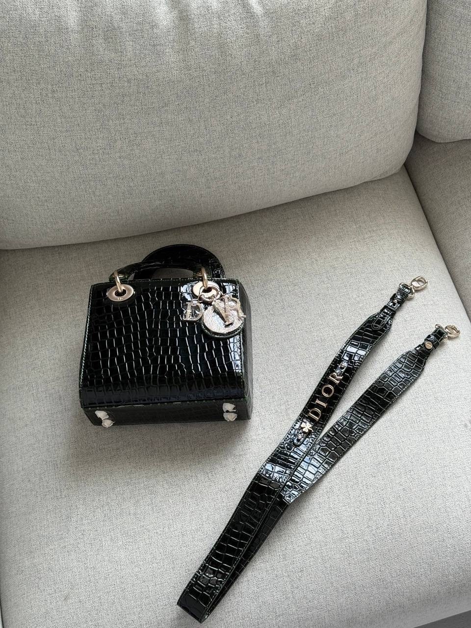 lady dior crocodile bag,christian dior lady dior medium черный экзотический крокодиловая кожа женская сумка,модная сумка,lady dior crocodile,сумки диор