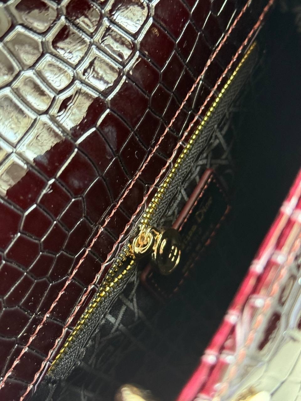 christian dior lady dior medium черный экзотический крокодиловая кожа женская сумка,dior lady dior crocodile,сумка lady dior,леди диор,сумка леди диор