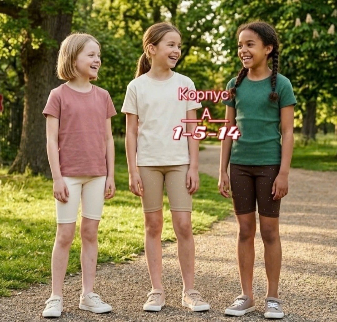 детские велосипедки,шорты (велосипедки) детские minaku casual collection kids цвет жемчужный рост 122,футболка детская basic line цвет бежевый меланж,велосипедки для девочек,шорты (велосипедки) для де