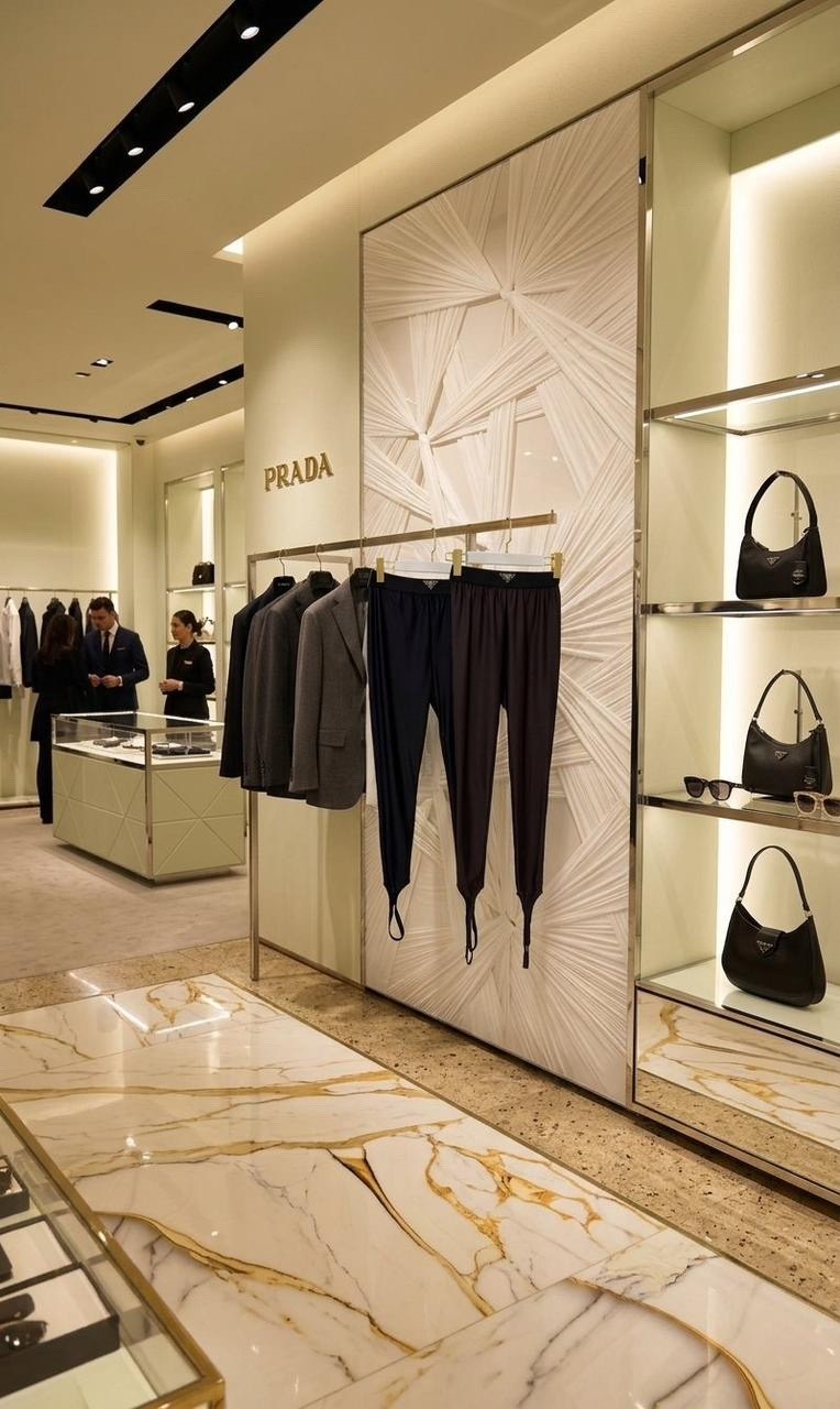 бутик,бутик дизайн,prada prada,интерьер,интерьер ресторана