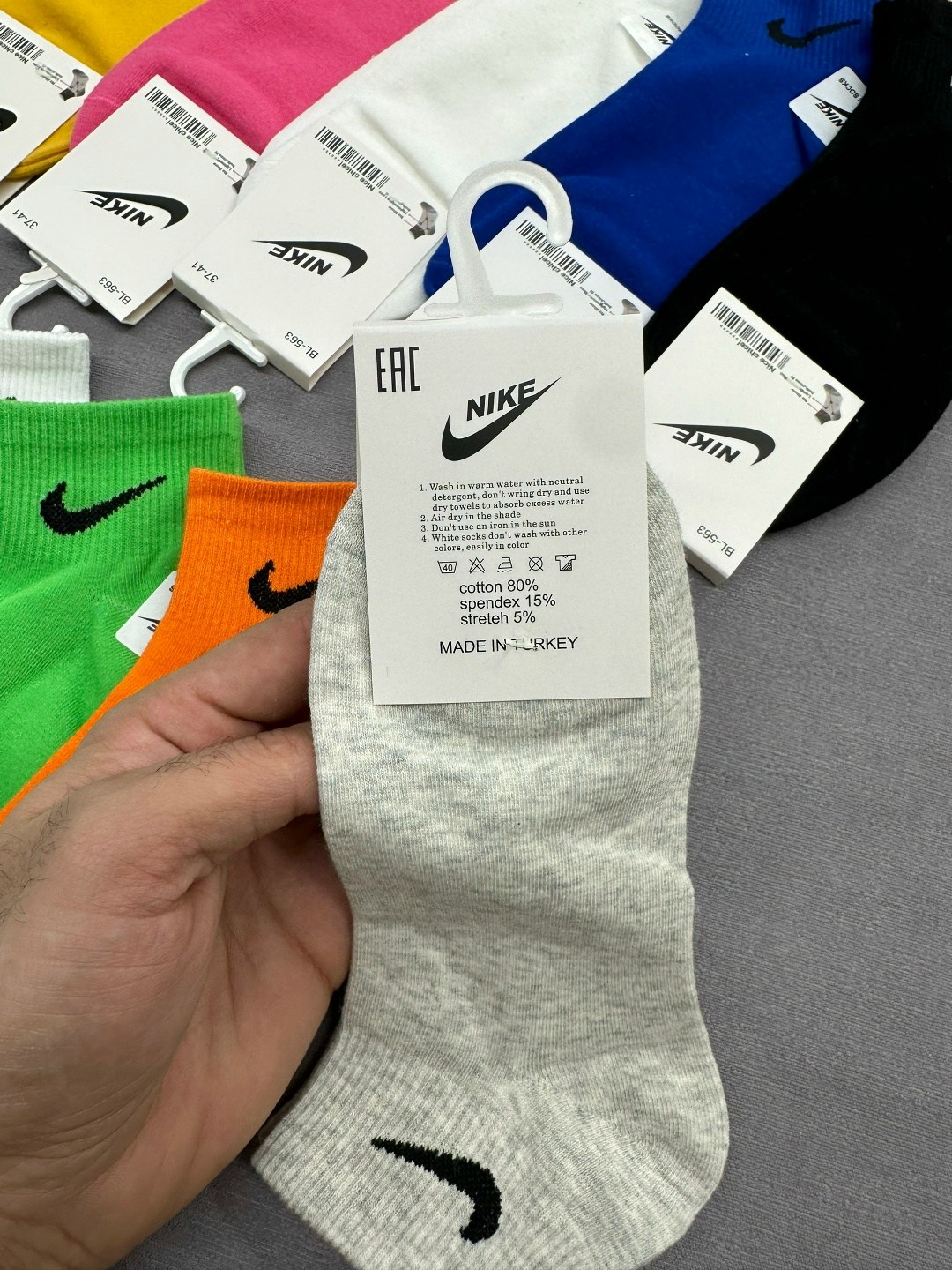 женские носки,комплект носков nike,носки спортивные,женские носки набор,носки найк упаковка 10 пар