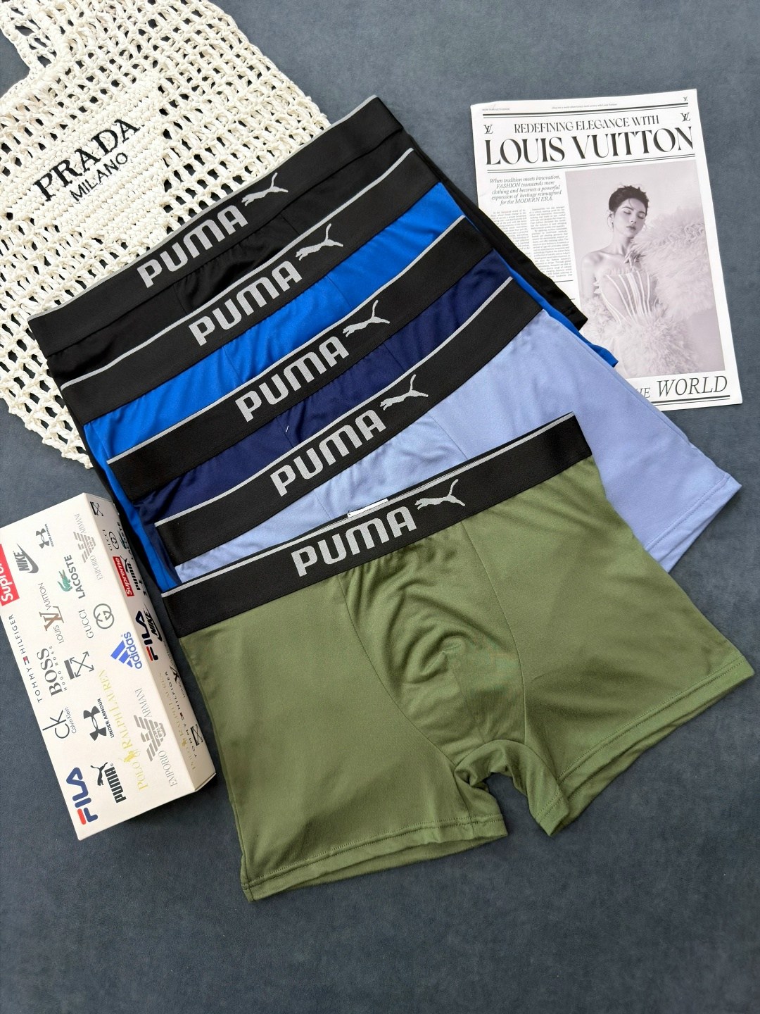 трусы мужские puma,мужские боксеры набор,мужские трусы,мужское нижнее белье,набор мужских трусов боксеров