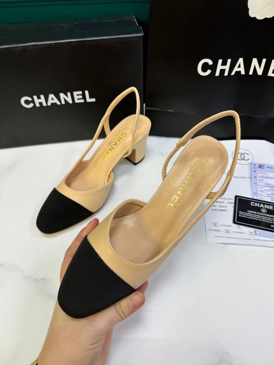 босоножки chanel,туфли chanel,бежевые кожаные слингбэки chanel на высоком каблуке,chanel бежевые кожаные туфли для женщин,босоножки шанель бежевые