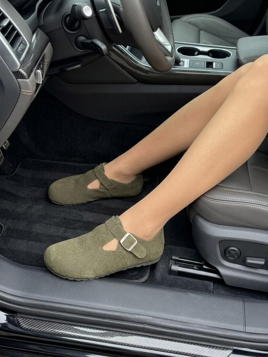 , повседневные,женская ,обуви,сабо замшевые закрытые биркинштоки birkenstock