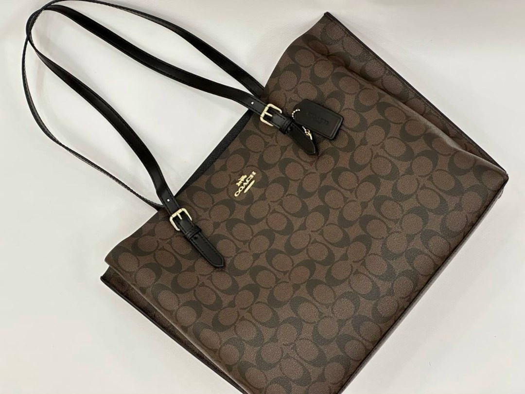 сумка шоппер coach,coach женская сумка,сумка тоут coach,coach mollie tote in signature canvas,сумка coach