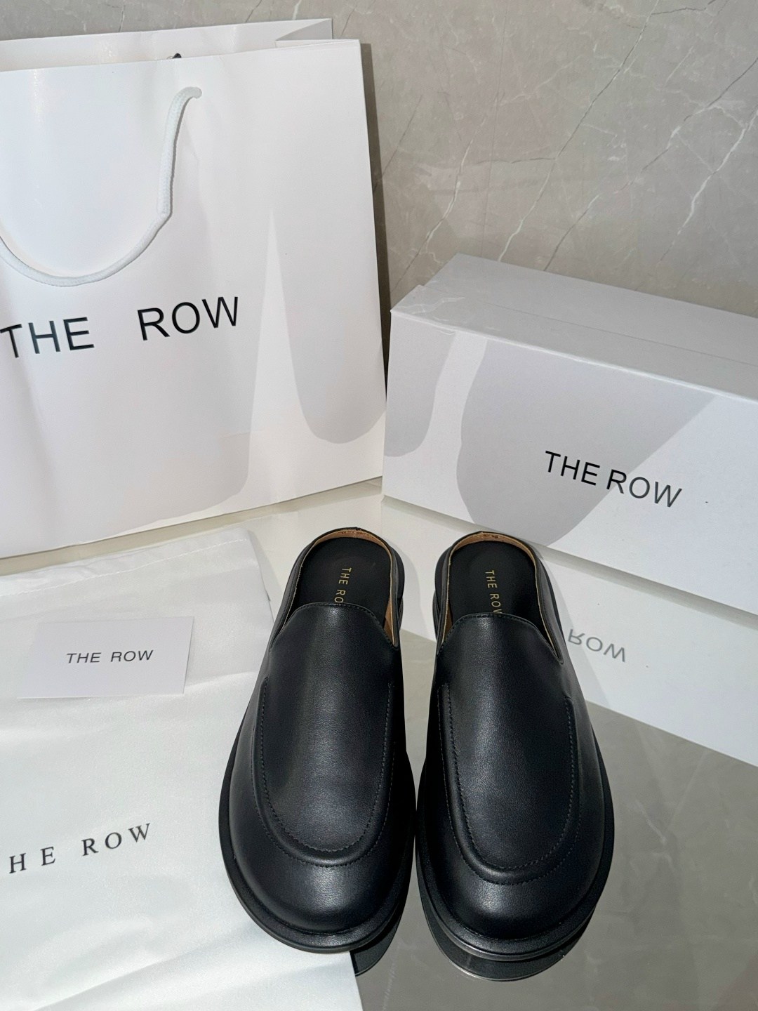 ,лоферы the row,обуви,кожаные мюли, женская