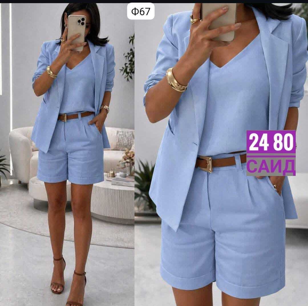 женский костюм с шортами,костюм женский,костюм с шортами,костюм (пиджак и шорты),костюм с шортам и пиджаком голубой