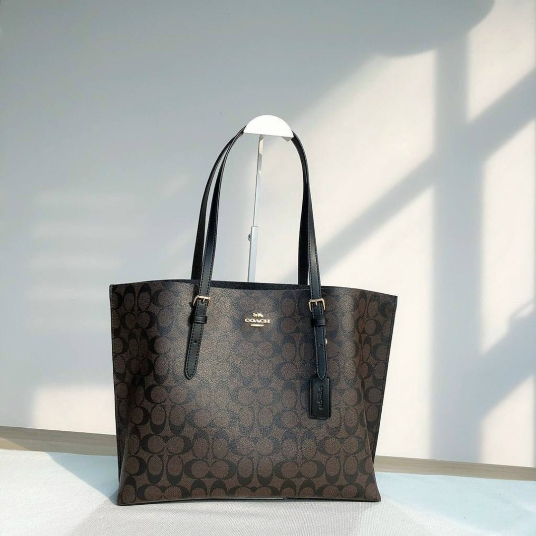 сумка шоппер coach,coach женская сумка,сумка тоут coach,coach mollie tote in signature canvas,сумка coach