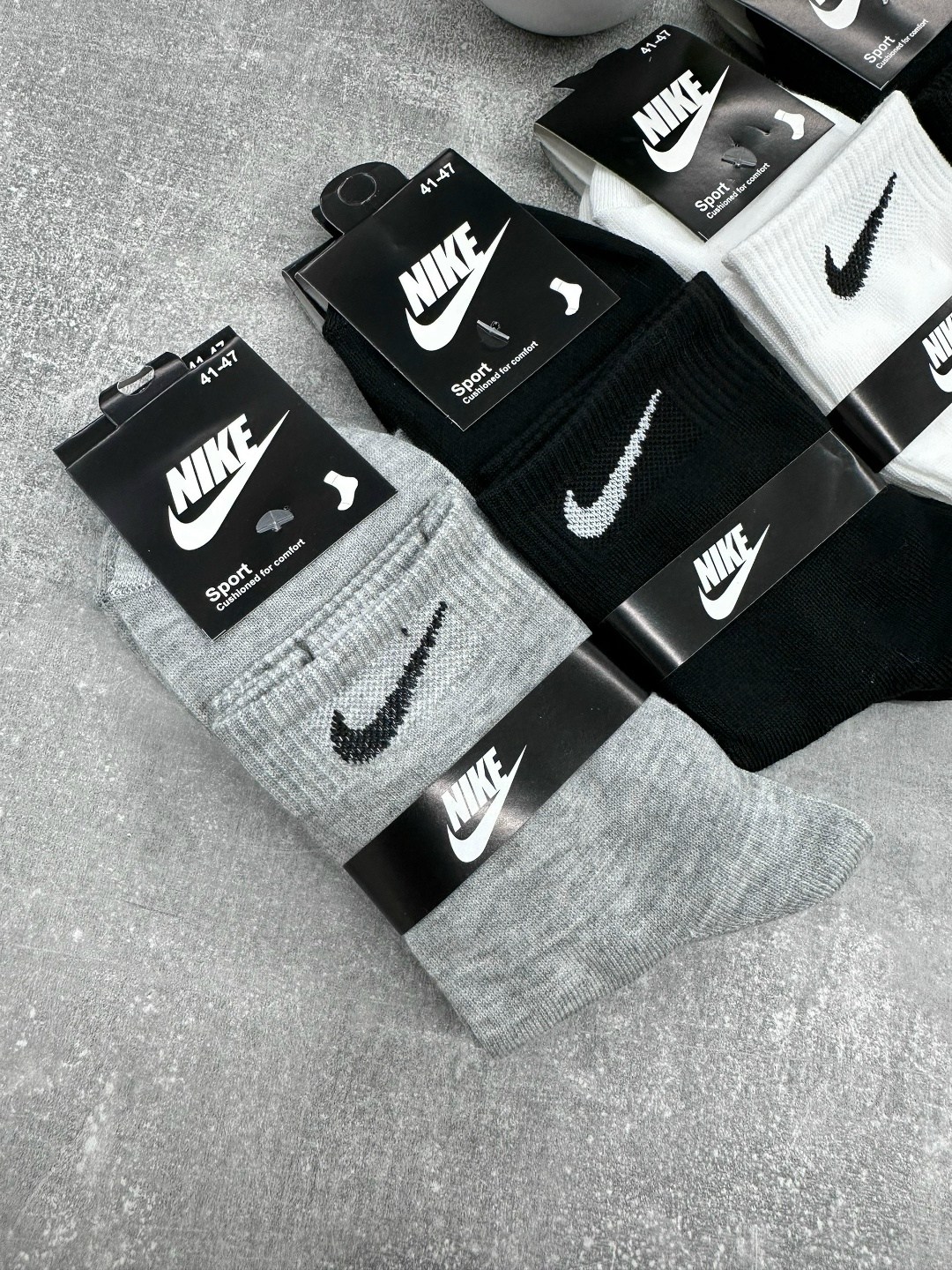 носки средние хлопковые набор 5 пар nike,носки мужские,носки мужские 10 пар nike,комплект носков nike,мужские носки nike