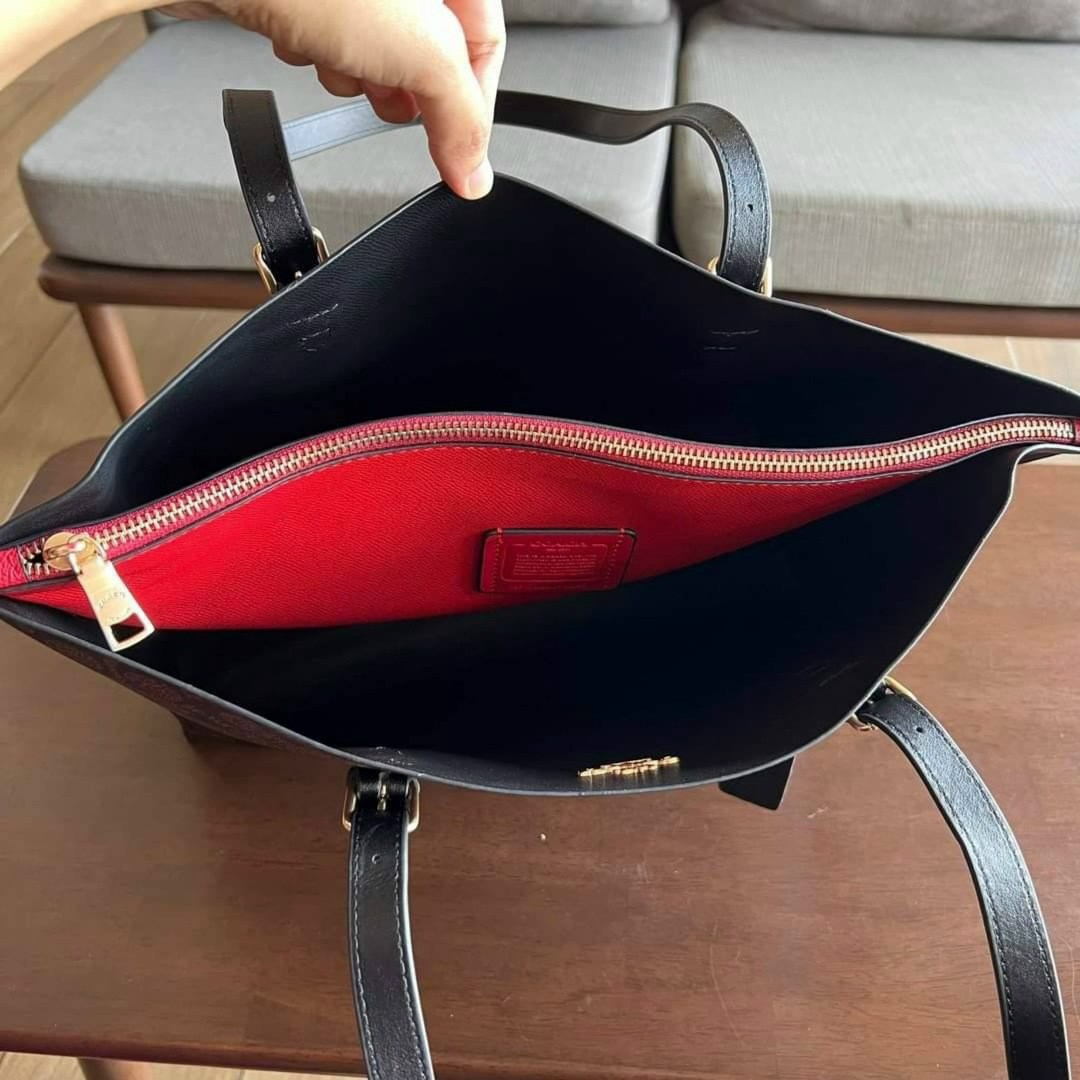 сумка шоппер coach,coach женская сумка,сумка тоут coach,coach mollie tote in signature canvas,сумка coach