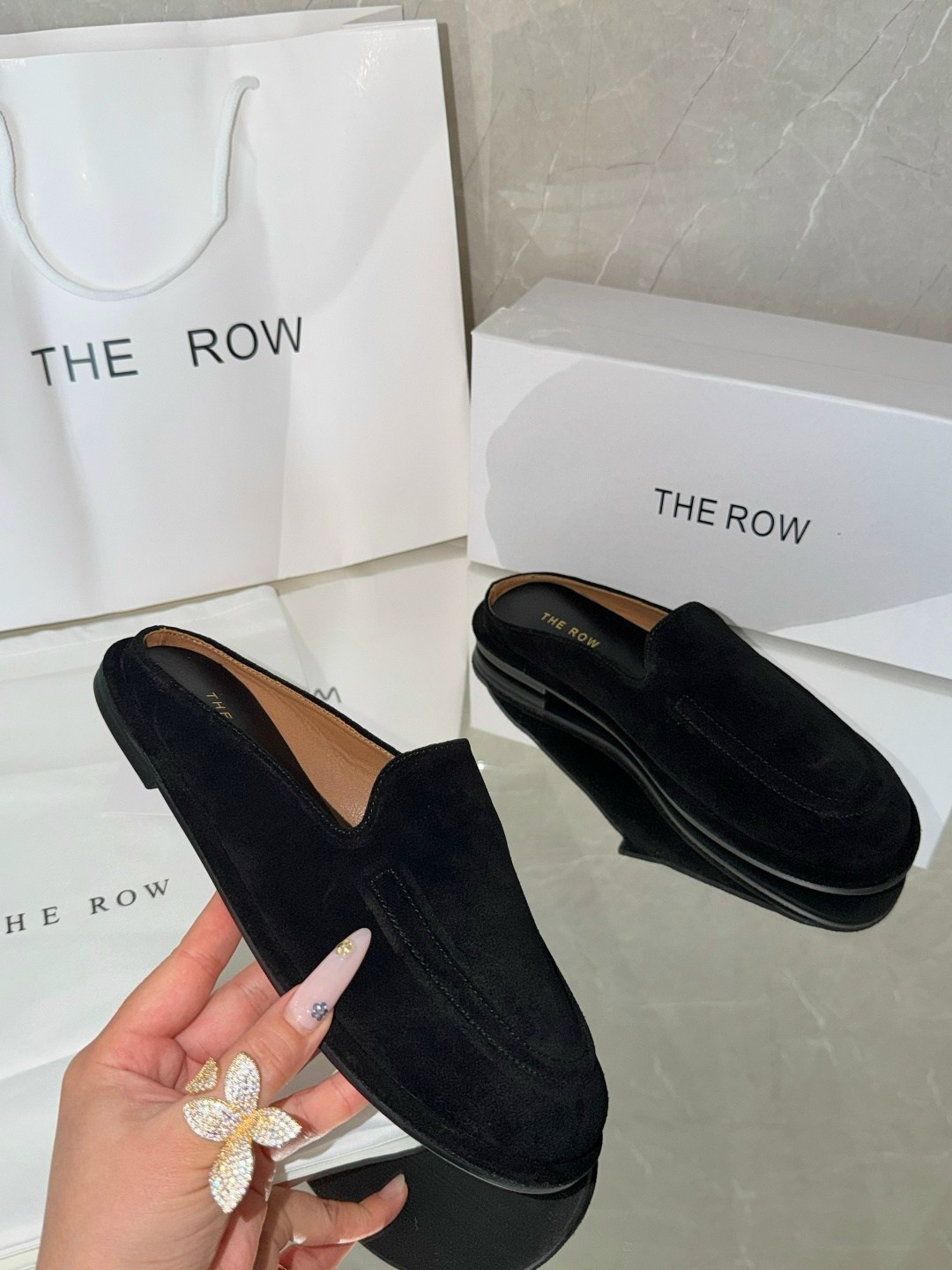 лоферы the row,,женские мокасины,женская ,лоферы женские замшевые
