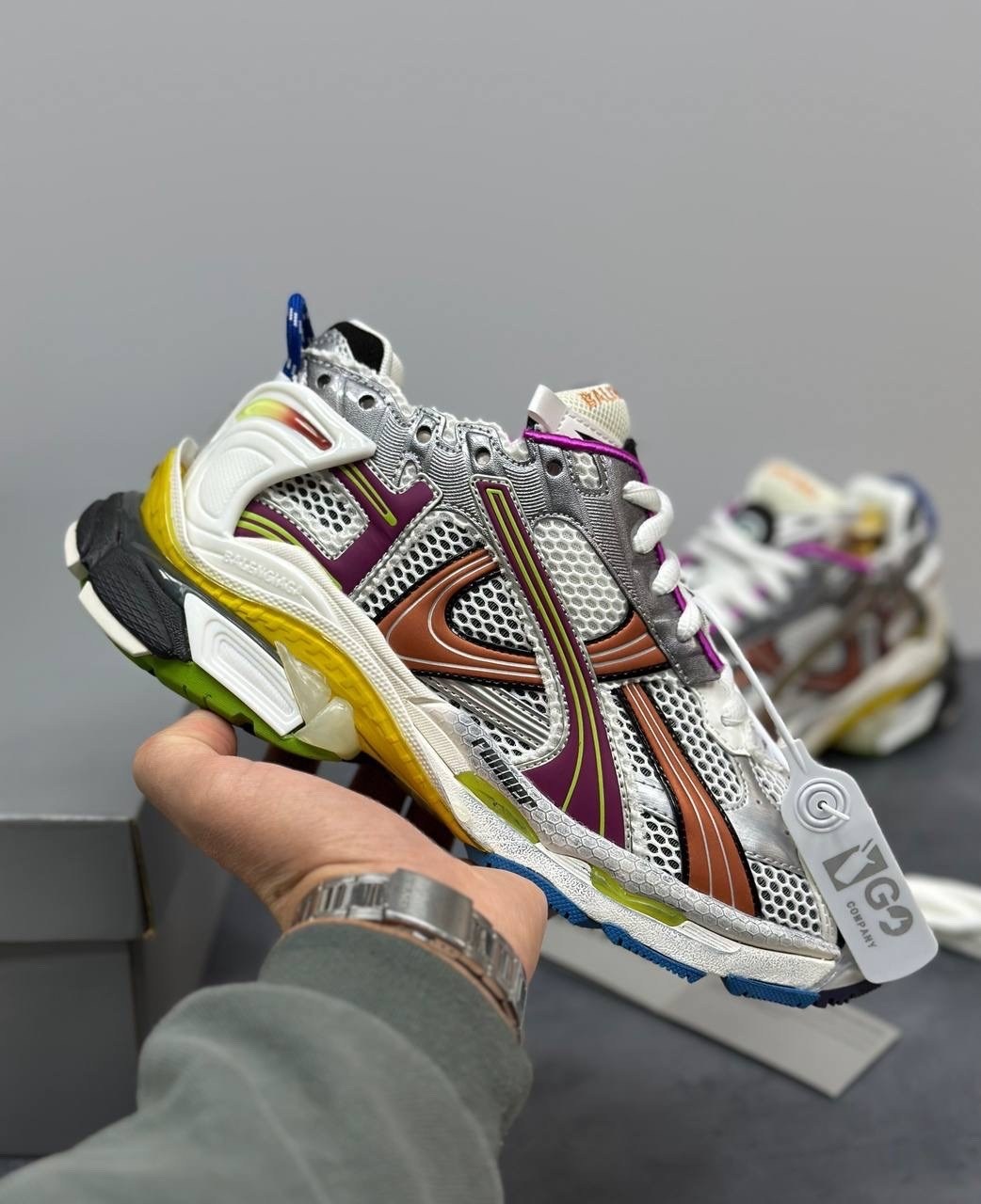 кроссовки balenciaga,беговые кроссовки balenciaga разноцветный,balenciaga runner multicolor low top sneaker size 11,кроссовки баленсиага runner,кроссовки balenciaga runner sneaker multi-color разноцве
